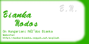 bianka modos business card